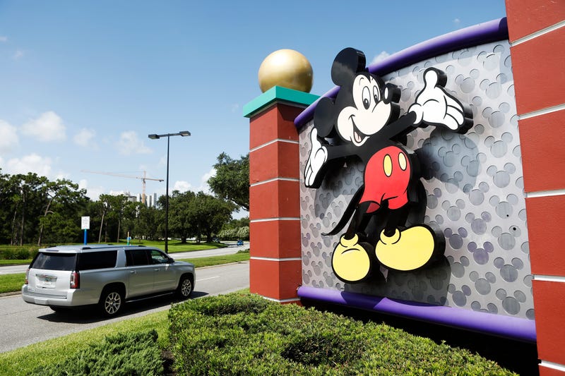 A view of Mickey Mouse at the Walt Disney World theme park entrance on July 9, 2020 in Lake Buena Vista, Florida.