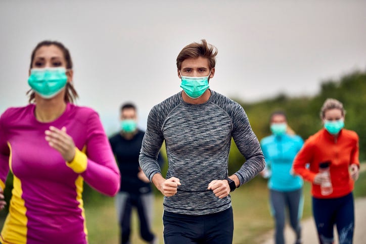 jogging with mask