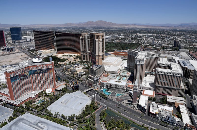 Aerial view of the Las Vegas Strip
