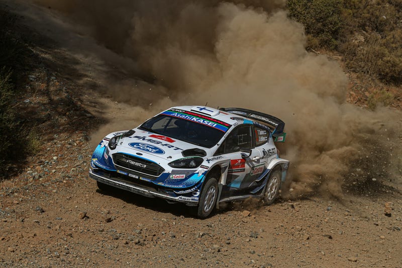 Teemu Suninen of Finland and Jarmo Lehtinen of Finland compete with their M-SPORT Ford WRT Ford Fiesta WRC during the Shakedown of the FIA World Rally Championship Turkey on September 18, 2020