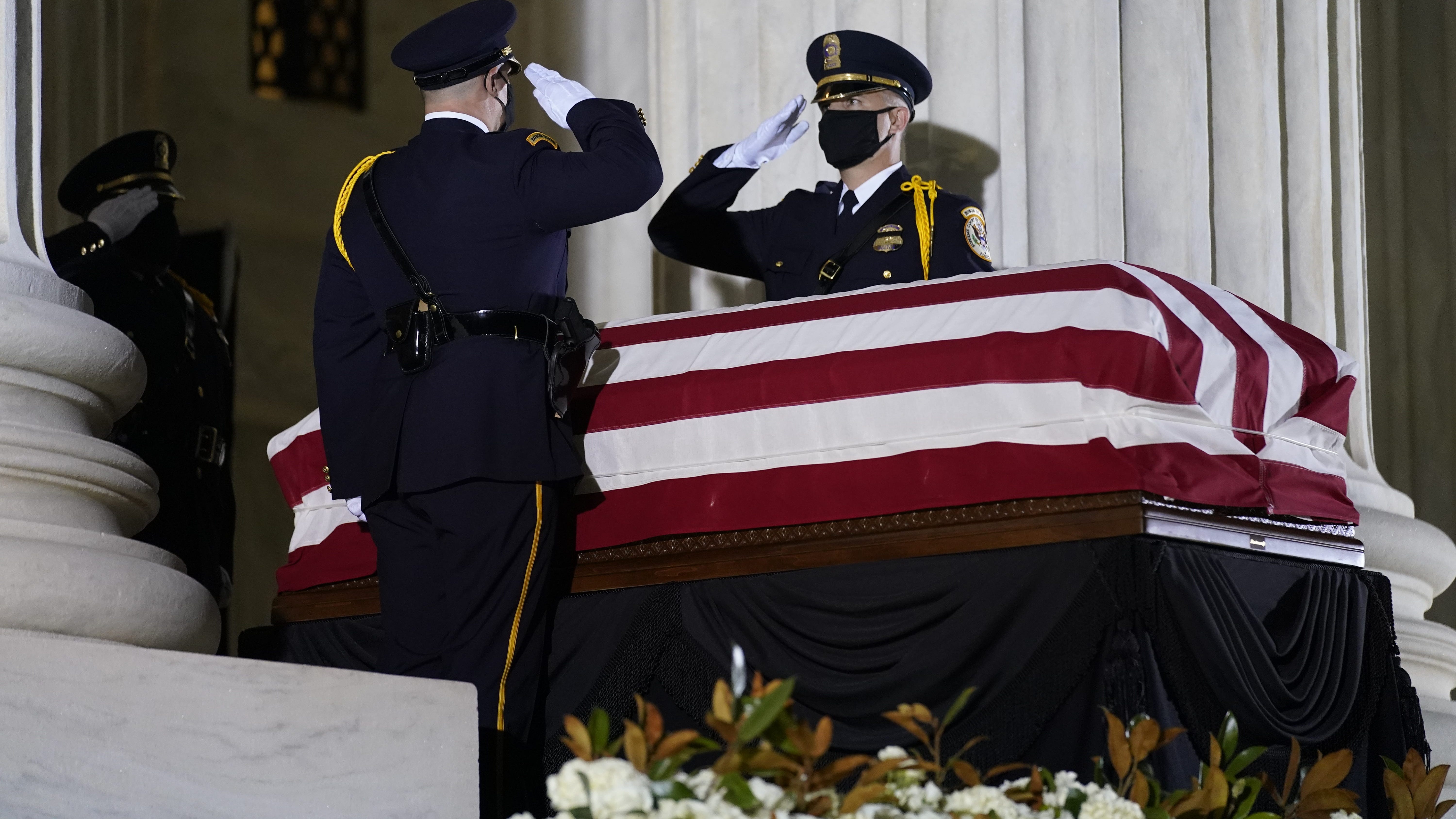 Ruth Bader Ginsburg becomes first woman to lie in state at US Capitol