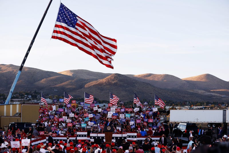 President Donald Trump speaks during a campaign rally on October 18, 2020 in Carson City, Nevada.