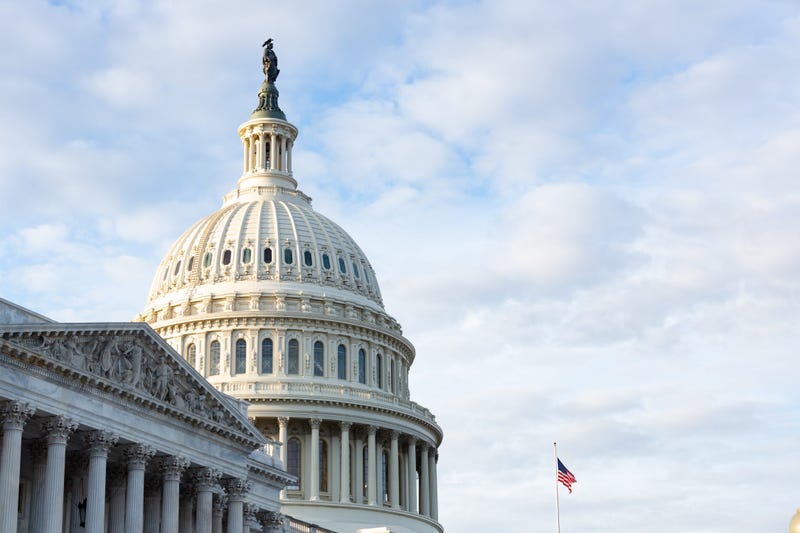 The US Capitol in the afternoon before lawmakers vote to pass a $900 billion coronavirus relief bill on December 21, 2020 in Washington, DC