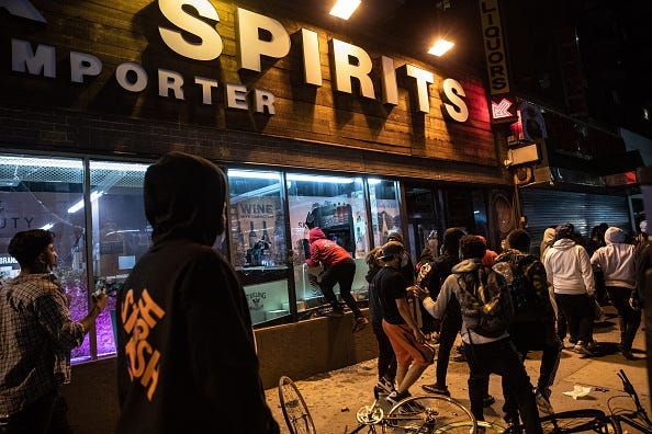 George Floyd protesters raid store New York City