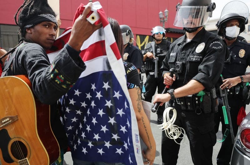 Los Angeles Protests, LAPD (GETTY)