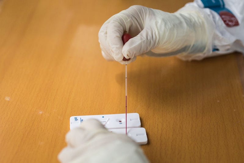 The medical detection of antibodies for fresh graduates in Huazhong University of science and technology on June 11. 2020 in Wuhan.