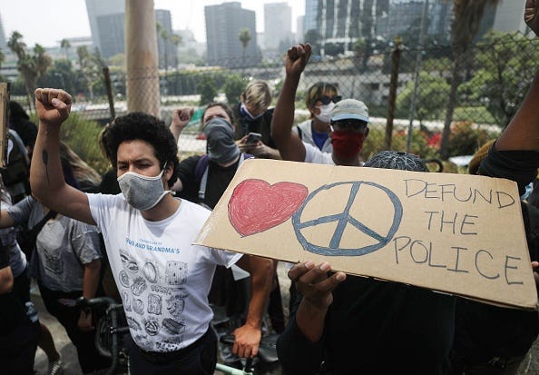 Defund Police protest Los Angeles