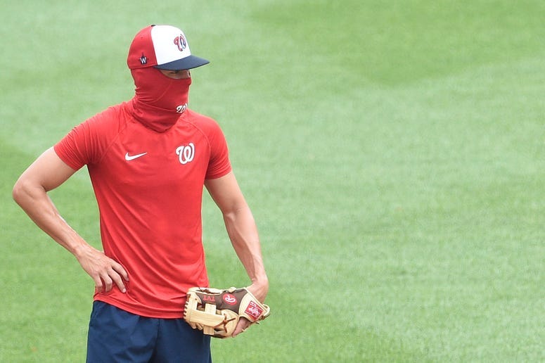 Trea Turner en entrenamiento