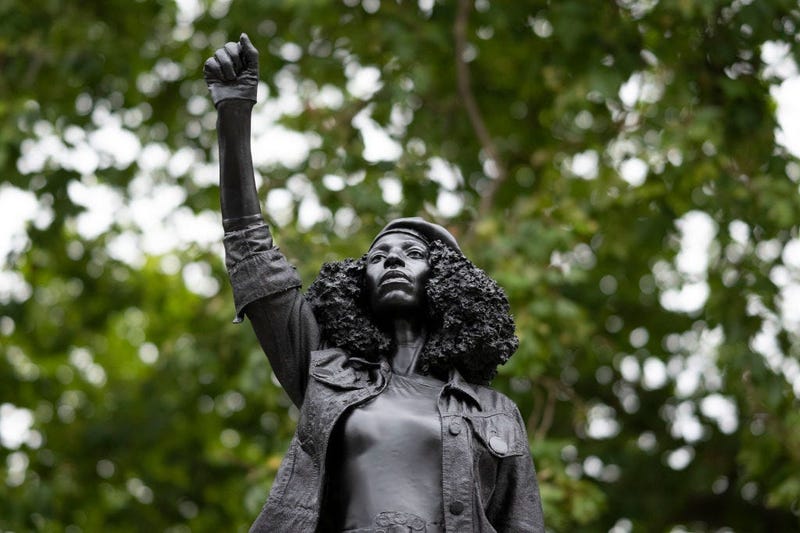 A new sculpture, by local artist Marc Quinn, of Black Lives Matter protestor  (GETTY)