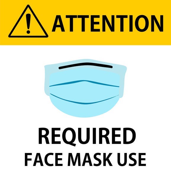 Face mask required sign
