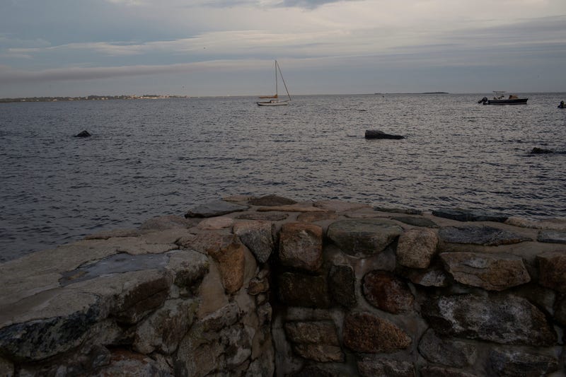 A boat is moored in Long Island Sound on August 29, 2020 in the fishing village of Stonington, Connecticut.