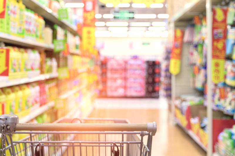 Shopping cart in the supermarket