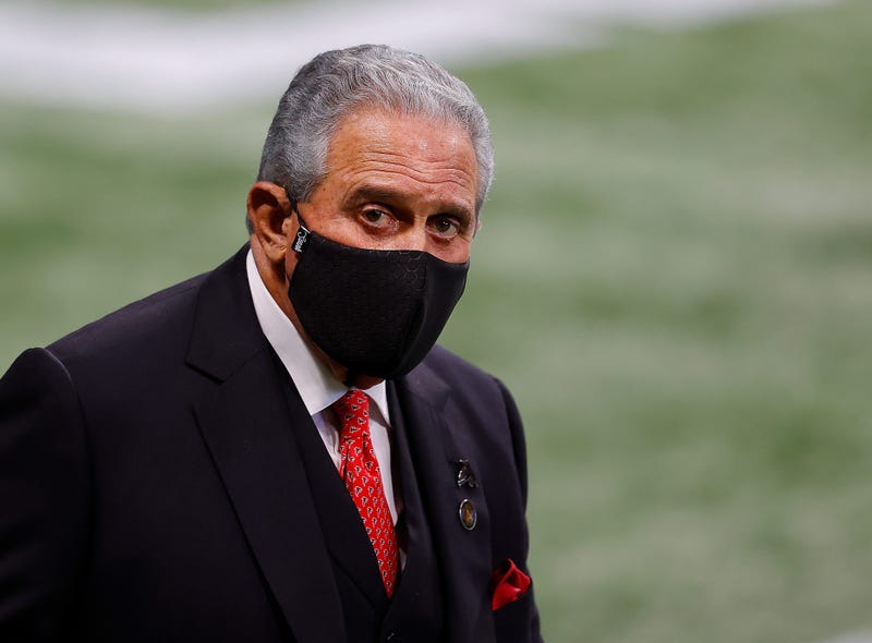 Owner Arthur Blank of the Atlanta Falcons