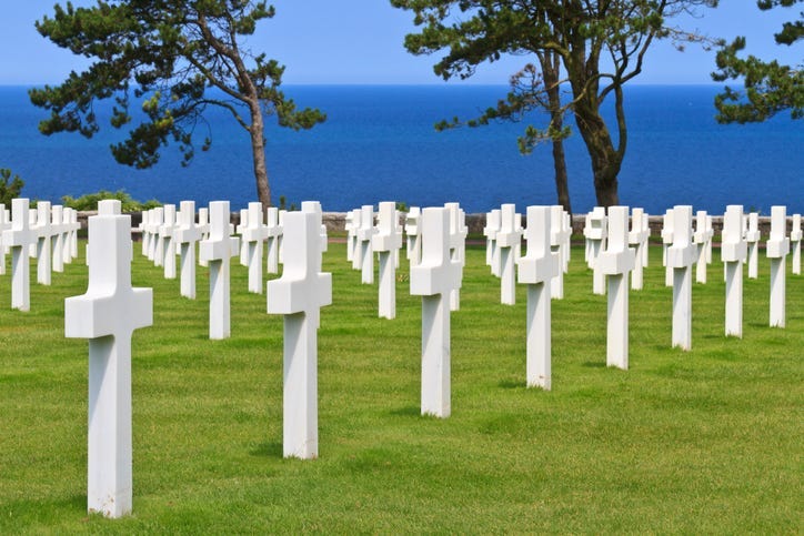 American military cemetery near Omaha Beach, Normandy