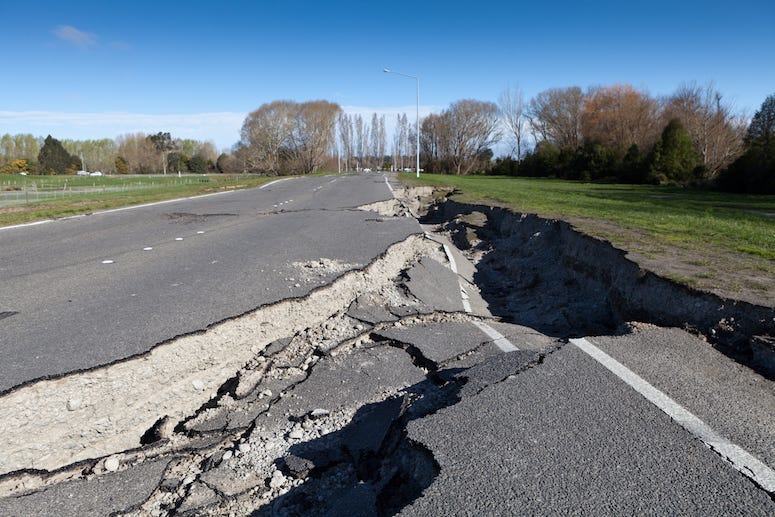 Earthquake, Road, Street, Damage,
