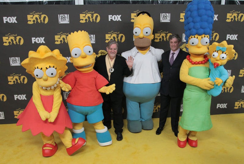 Matt Groening (left) creator/executive producer, and executive producer Al Jean attend "The Simpsons" 500th Episode Celebration at the Hollywood Roosevelt Hotel, Feb. 13, 2012.