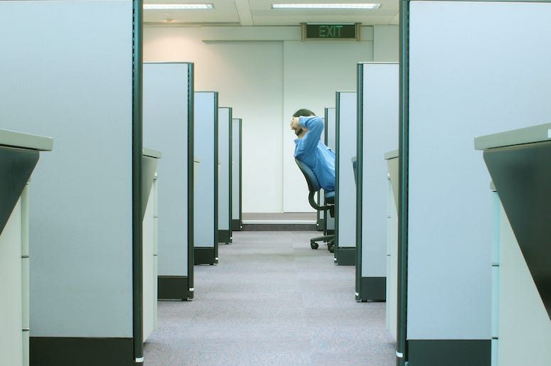Man, Work, Job, Cubicle, Bored