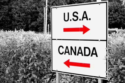 Port of entry between U.S. and Canada