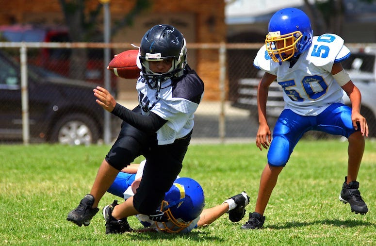 Football, Team, Kids, Youth, Pee Wee, Running, Players
