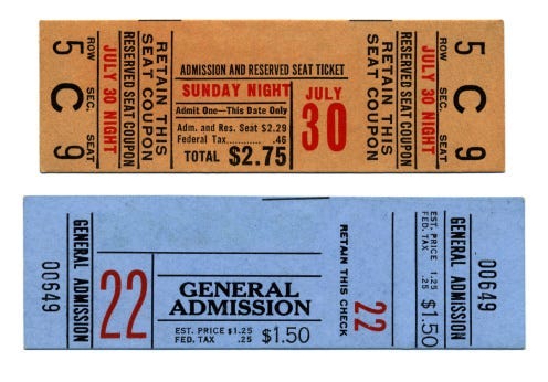 Ticket Stubs are a thing of the past