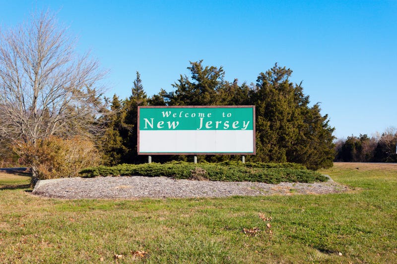 "Welcome to New Jersey" road sign