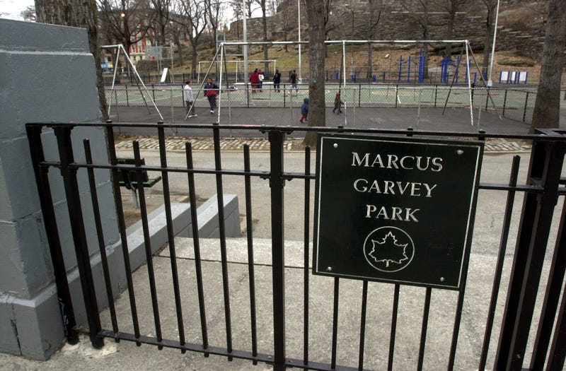 People exercise in the Marcus Garvey Park near 125th Street February 15, 2001 in New York City.