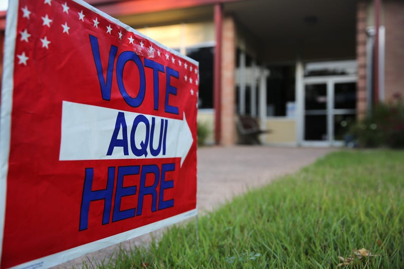 Vote Here voting sign