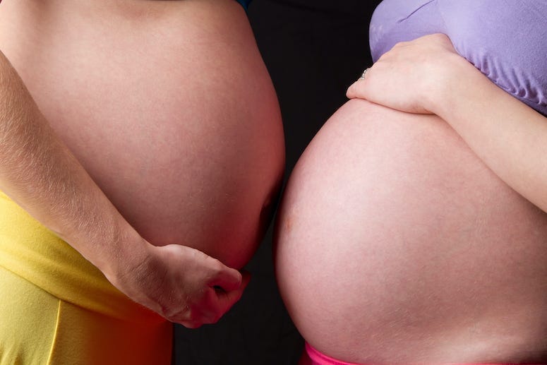 Sisters, Pregnant, Bellies