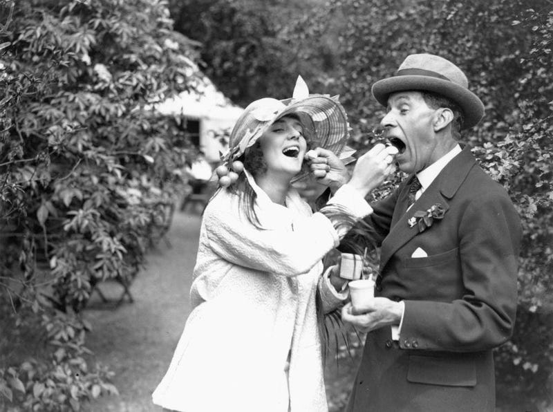 Couple enjoying ice cream in the 1920S