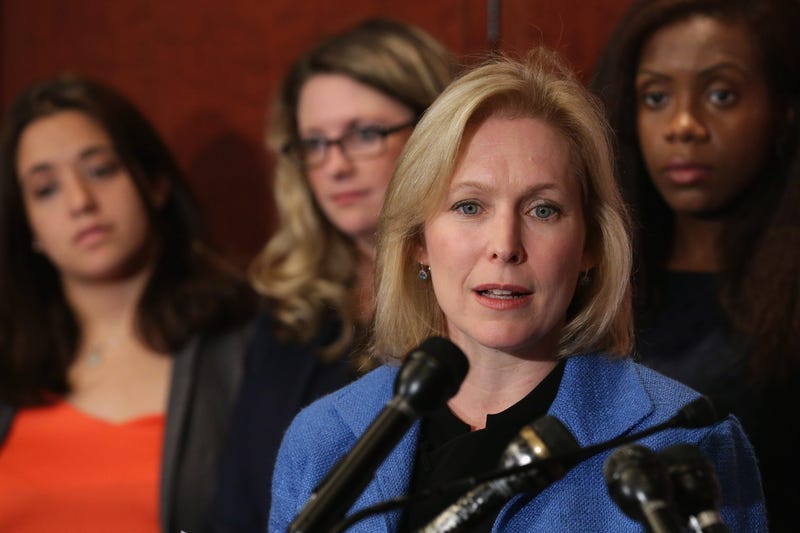 Sen. Kristen Gillibrand (D-NY) at a press conference about sexual assaults on college and university campuses at the U.S. Capitol Visitors Center July 30, 2014 in Washington, D.C.