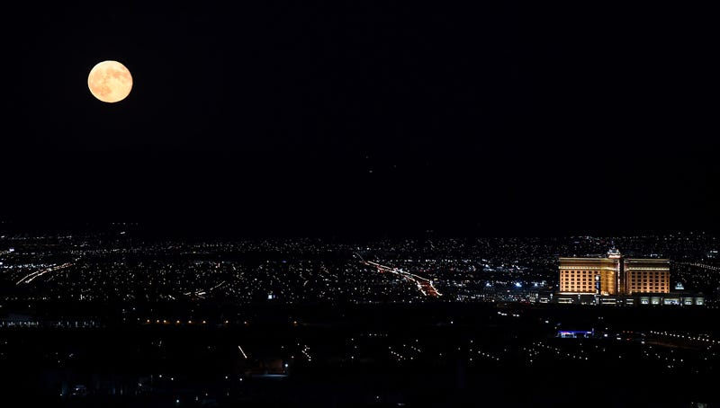 Night Sky of Las Vegas With South Point In The Distance