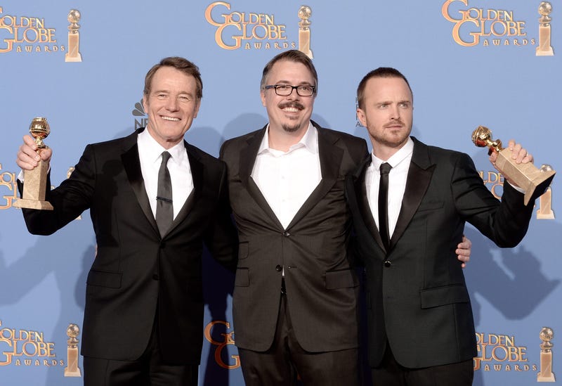 Bryan Cranston, Vince Gilligan, and Aaron Paul