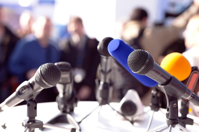 Press Confrence, News Conference, Microphones, Press, Media