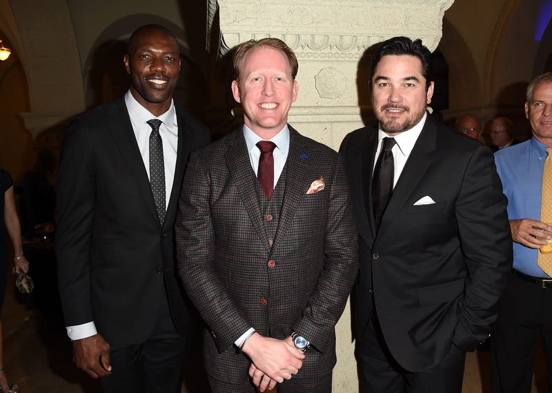 Terrell Owens, Robert O'Neill, and Dean Cain attend the salute to heroes service gala to benefit The National Foundation For Military Family Support at The Majestic Downtown on March 14, 2015 in Los Angeles, California.