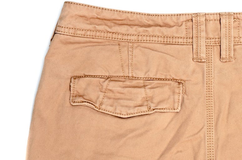 Cargo Shorts, Khaki, White Background