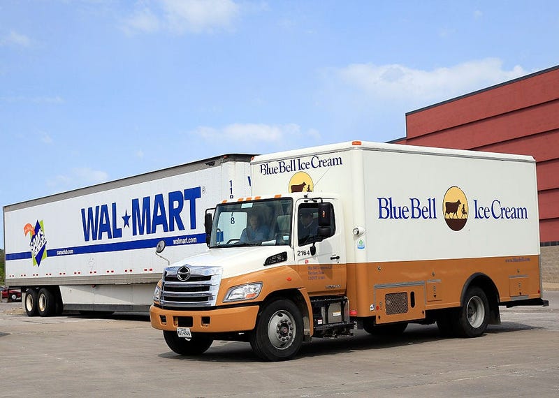 Blue Bell truck at Walmart