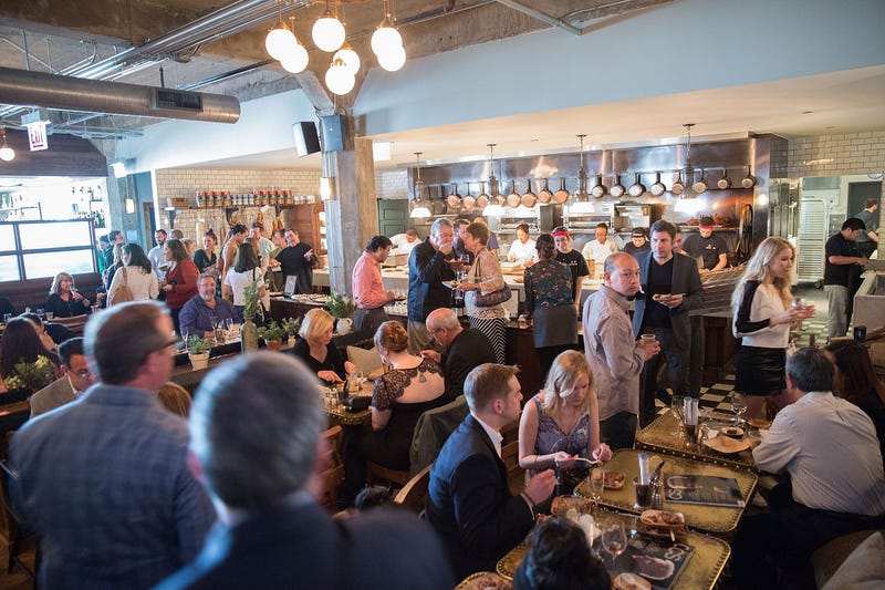 A general view of atmosphere at the 2015 James Beard Foundation Awards Welcome Reception Hosted At Soho House Chicago In Partnership With Choose Chicago, The Illinois Restaurant Association And CS Magazine at Soho House Chicago on May 3, 2015 in Chicago, 