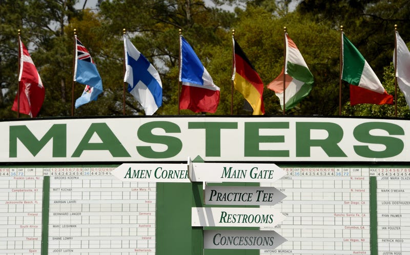 AUGUSTA, GA - APRIL 07: A general view of the score board along side the first hole during a practice round prior to the start of the 2015 Masters Tournament at Augusta National Golf Club on April 7, 2015 in Augusta, Georgia.