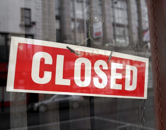 Store Closed Sign