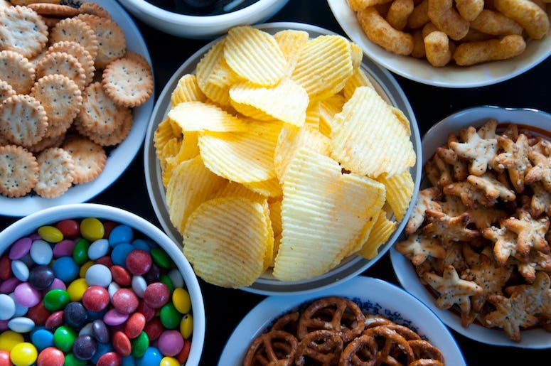 Junk Food, Snacks, Chips, Candy, Chocolate, Spread