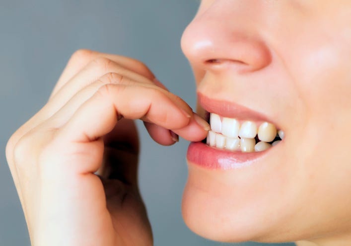 biting nails