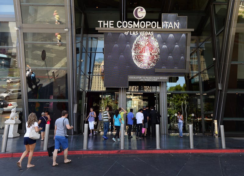 Tourists walk by The Cosmopolitan of Las Vegas on May 15, 2014 in Las Vegas, Nevada.