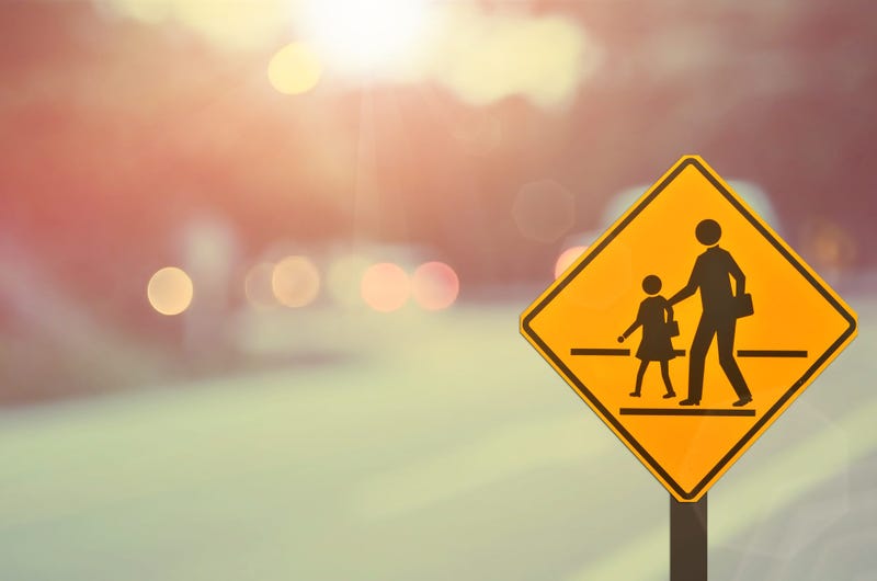Crosswalk, School Zone, 