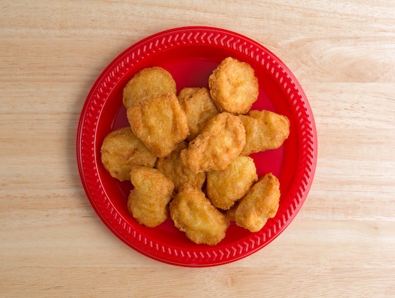 Chicken Nuggets, Plate, Chicken, Nuggets