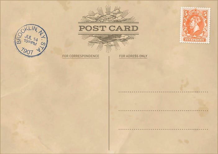 old postcard