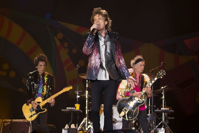  Mick Jagger of The Rolling Stones performs live on stage during the America Latina Ole Tour 2016 at Estadio Nacional on February 03, 2016 in Santiago, Chile.