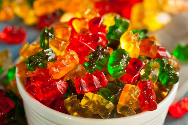Gummy Bears, Bowl, Candy, Table