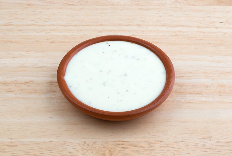 Ranch Dressing, Bowl, Table