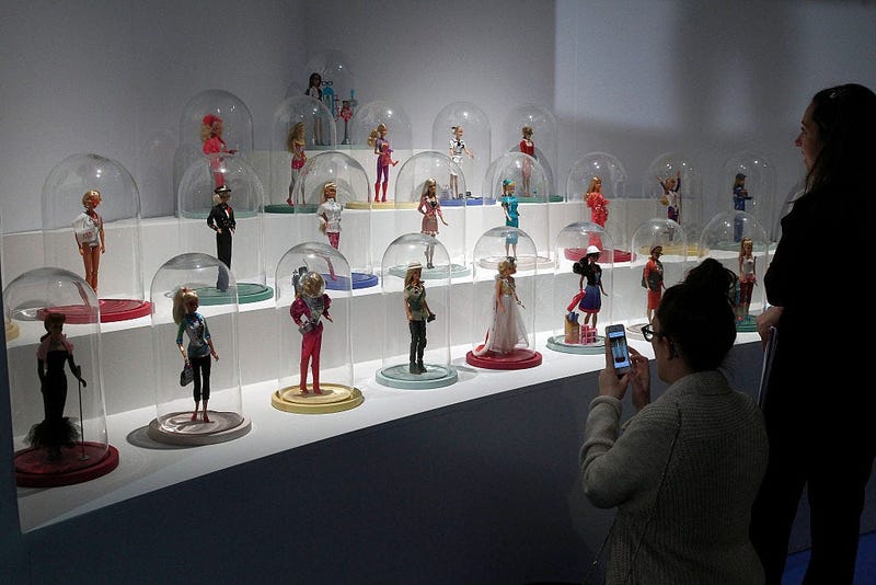 Barbie's on display