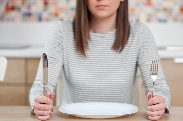 hungry woman